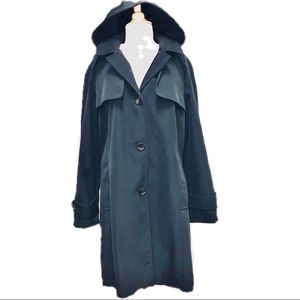 Calvin Klein black trench coat size XL